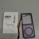 Magnetic Case for Galaxy Z Flip 7 FE/Galaxy Z Flip 6, Compatible with MagSafe [No Screen Protector] Slim Translucent Matte Shockproof Phone Case for Samsung Flip7 FE/ Flip6 (Purple)