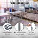 8 Pack 6" Adjustable Metal Table Leg Extensions Galvanized Steel Workbench Legs Fits 1-5/8 Inch Tubing for Heavy Duty Table Leg Extenders Stainless Steel Tables Multifunctional