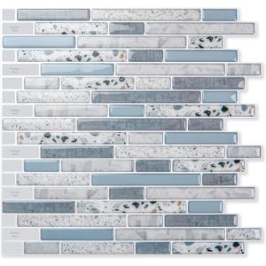 Art3d Peel and Stick Kitchen Backsplash Self-Adhesive Wall Tile Stone, 10 Sheets (A85)