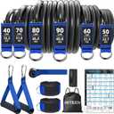 Heavy Resistance Bands for Working Out, NITEEN Resistance Bands with Handles Weight Exercise Bands for Men Women, Workout Bands with Door Anchor and Ankle Straps Strength Training Equipment