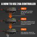 PWM Solar Charge Controller 12V20A Solar Panel Charge Controller with PD 22W & QC 18W USB Type-C Output for LiFePO4, AGM, Gel Battery(20APWM)