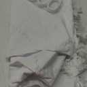 Dynamene White Fabric Shower Curtain, Boho Tufted Geometric Striped Tassel Shower Curtain for Bathroom, Shabby Chic Textured Modern Farmhouse Waterproof Cloth Shower Curtain Set, Wrinkle Free, 72x72