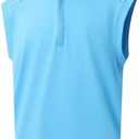 M MAELREG Golf Vests For Men Dry Fit Lightweight Moisture Wicking Performance Sports Breathable Golf 1/4 Zip Pullover Men XL