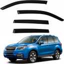 Window Visors Rain Guards fits 2014-2018 Forester, Out-Channel Window Wind Deflectors Vent Shades Accessories, Dark Smoke 4 Pcs, 2015 2016 2017