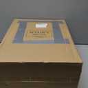 MyGift Deep Shadow Box Frame 11x15 Inch, Wall Mounted Display Case for Flowers, Picture, Vintage Coal Black Finish and Cork Backing, Solid Wood, Clear Acrylic Panels, Hinged Door Magnetic Closure