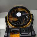 800CFM 11.5" Jobsite Misting Fan, Battery Powered for DeWalt 20V