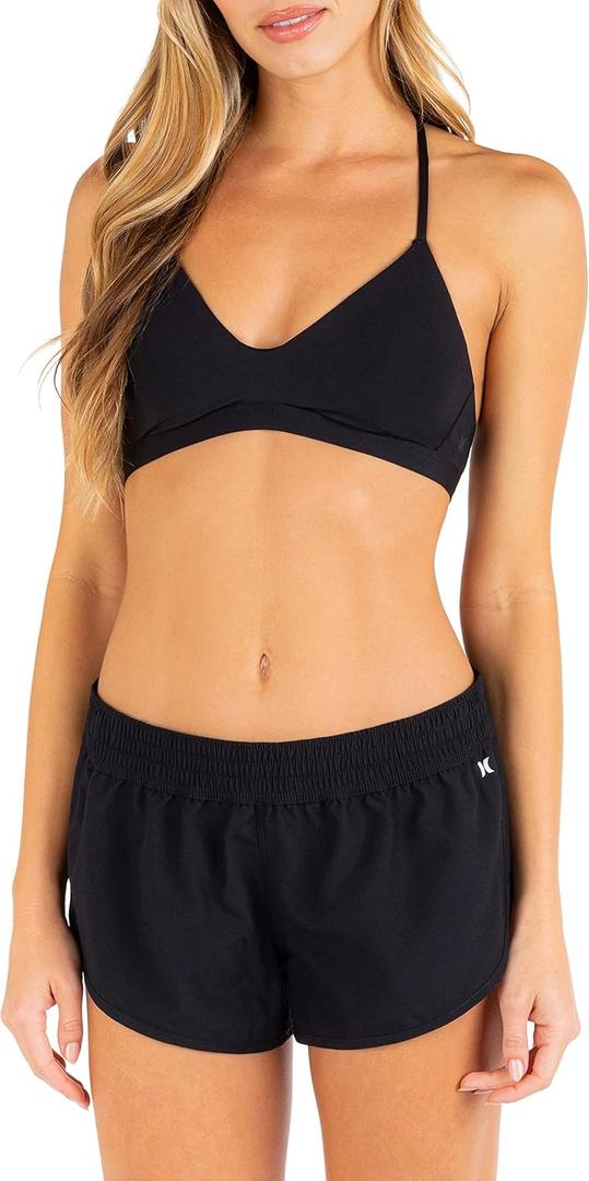 Hurley Women's Boardshort Bottom Board Shorts (Large, Black)