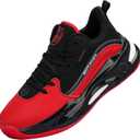 Beita High Upper Basketball Shoes for Men Sneakers Breathable Sports Shoes Anti Slip (8.5, Classic Redblack)