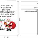 2 x Funny December Birthday Card for Him Her, Hilarious Santa Christmas Birthday Card for Family Friend Boys Girls, Humorous Xmas Holiday Bday Cards for Men Women (#7)