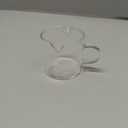 Espresso Cups 1 Pack, 75ML Espresso Shot Glass with Handle Double Spout Cups Clear Glass Measuring Cup Coffee Accessories Great for Making Coffee Desserts Salad Dressing