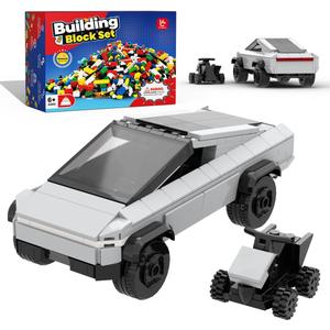 Cyber Off-Road Truck Toy Building Set, Vehicle Building Kit with ATV Motorcycle, Pickup Car Toy for Kids Ages 6+ and Adult Collectors