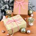 Pink Velvet Ribbon 1'' 50 Yards Velvet Fabric Vintage Ribbon for Christmas Tree, Gift Wrapping, Flower Bouquet, Wreath Decorations, Bow Making (Pink, 1"-50 Yard)