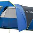 LOYEAHCAMP 8 Person Larger Extended Dome Camping Tent with 3 Rooms, Waterproof Semi-Freestanding Family Outdoor Tent with Spacious Interior and Mesh Windows