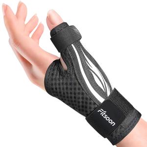 Thumb Wrist Brace | Upgraded Thumb Spica Splint Stabilizer Pain Relief Night Support for De Quervain s Tenosynovitis Trigger Finger Arthritis Sprains | Breathable Fabric (Classic White/Black, S/M - Fit both hand)