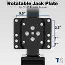 8-inch Wheel Trailer Jack, 13" Vertical Movement, 2000 lbs, for RV, Boat, Trailer and More, Black