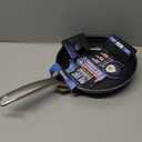 Blue Diamond 8" Nonstick Frying Pan Skillet, Diamond Infused PFAS-Free Ceramic, Dishwasher & Oven Safe, Stainless Steel Handle, Durable Non Toxic Metal Utensil Safe, Egg & Omelet Pan, Blue