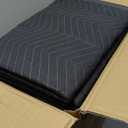 Moving Packing Blankets - Ultra Thick Pro - 72" x 40"(27lb) - Professional Quilted Shipping Furniture Pads Black,12 Pack