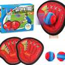 DISHIO Toss and Catch Ball Game Outdoor, Yard Games Beach Toys Pool Toddler Baseball Glove & Catch Ball Toys (2 paddles 2 balls)