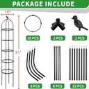 2-Pack 6.7FT Garden Obelisk Trellis for Climbing Plants,81Metal Plant Support Tower, Heavy Duty Thickened Tube, Rustproof Black Vine & Flower Stand for Outdoor Indoor Use