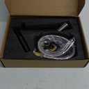 Bathroom Sink Faucet, Matte Black Waterfall Bathroom Faucet, Single Handle Lavatory Faucets for 1 Hole, Brass Basin Mixer with 2 Supply Lines and Unique Design for Sink,Vanity,Restroom and RV