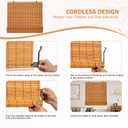 ALIMOO Cordless Bamboo Blinds Roll Up Shades Light Filtering Cordless Roller Window Blinds for Interior Home Patio Porch 30" W x 72" L