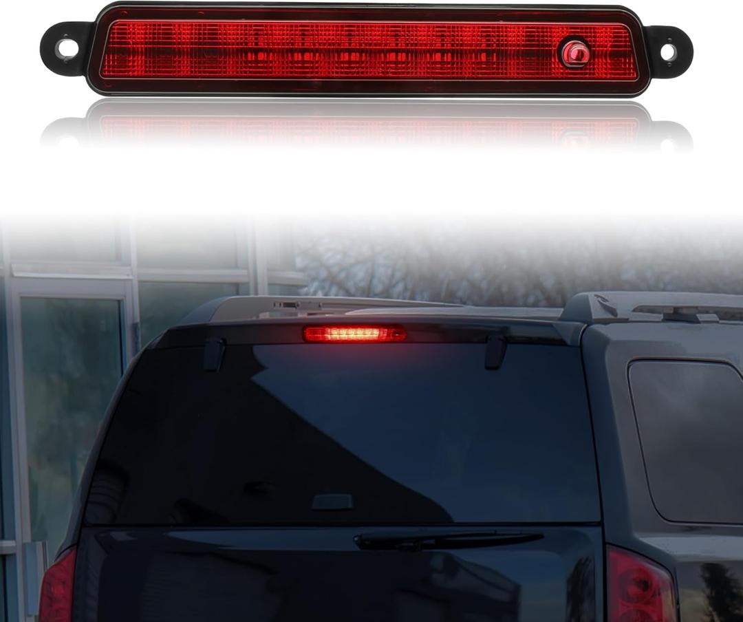 LED 3rd Third Brake Light for Armada 04-15, KEWISAUTO Red Center High Mount Stop Light for Nissan Armada 2005-2015/ Nissan Pathfinder Armada 2004/ Infiniti 2004-2010 QX56 Accessories(1PCS)