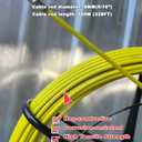 5/16Iin Fiberglass Fish Tape 328ft with Brake System & Movable Stand Duct Rodder Fish Tape Pulling Tool Heavy-Duty electrical conduit for Conduit Wire Pulling【8mm x 100m 】