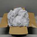 No Filler Bean Bag Chair Cover Without Filler,Big Round Soft Fluffy PV Velvet Washable Bean Bag Lazy Sofa Bed Cover for Adults,Living Room Bedroom Furniture Outside,5ft Snow Grey