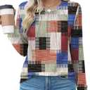 Kistore Women's Long Sleeve Tops Crew Neck Pleated Dressy Casual Blouses T Shirts Fall Clothes 2026 (XL)