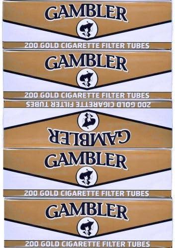 Gambler Light King Size Cigarette Tubes, 5 Boxes