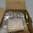 Keyed Alike Front Door Lever Lockset with Single Cylinder Deadbolt Combination Set, Exterior Door Knob with Lock and Deadbolt, Satin Nickel Finished Door Lock