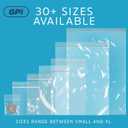 GPI - 6" x 8" Zip Bags, 100 Count, 2 Mil, Clear Plastic Reclosable Zipper Poly Baggies, with Resealable Zip Top Lock Seal, for Sandwich, Snack, Cookies, Food & Office Supplies