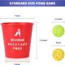 Aivalas Yard Pong Outdoor Games, Giant Yard Games Set with 12 Buckets and Balls for Adults and Family, Toss Game Throwing Games for Beach, Camping, Lawn and Backyard