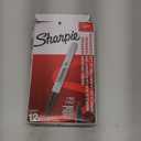 Sharpie Permanent Markers, Fine Tip, Black, 12 Count - Office Supplies, Quick Drying, Fade Resistant, For Wood, Plastic, Paper, Metal, And More