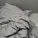 Maple&Stone King Comforter Set - 7 Pieces Pintuck Bed in A Bag King Pleat Pinch - Comforters King Size - Comforter Set with Flat Sheet, Fitted Sheet and Pillowcases & Shams (Grey)