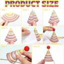 Panitay 40 Pcs Colorful Mini Small Party Hats for Stuffed Animals Paper Cone Tiny Birthday Hats Games Accessories(Cute Style)