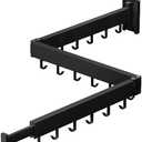 ZdwCyl Clothes Drying Rack Wall Mounted,Laundry Rack Wall Wount,Drying Rack Clothing for Laundry,Retractable Dryer Racks,Wall Mounted Drying Rack Collapsible, Black, Sandy Coating,3z-b01