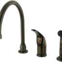 Kingston Brass KB825 Chatham Widespread Kitchen Faucet, 9", Oil Rubbed Bronze, Oil-Rubbed Bronze