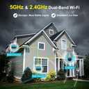 SYMYNELEC 5GHz/2.4GHz Light Bulb Security Camera Outdoor Waterproof 2.5K, Dual-Band WiFi Light Socket Security Camera with AI Human Motion Detection Tracking 4MP Color Night Vision Siren Alarm Alexa
