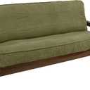 Blazing Needles Solid Microsuede Double Corded 8" to 9" Futon Cover, Full, Sage Green