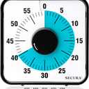 Secura 60-Minute Visual Countdown Timer, 7.5-Inch Oversize Classroom Visual Timer for Kids and Adults, Durable Mechanical Kitchen Timer Clock with Magnetic Backing (Blue)