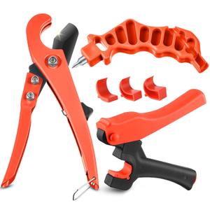 Feekoon Drip Irrigation Tubing Cutter Hole Punch Tool, Irrigation Sprinkler Hose Cutter, 2 in 1 Combination Drip Punch Tool for Garden PE Pipe 16 20mm (Orange)