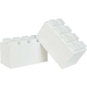 EverBlock 12 x 6 Full Size Plastic Modular Bulk Pack | 18 Piece Pack | Giant Building Blocks | Easy to Connect & Reuse | Indoor & Outdoor Use | Build Displays & Structures | White