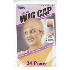 Wig Cap, Beige, 24 Pieces, Breathable Lightweight Fabric,