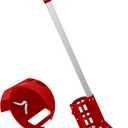 Zonon 1 Pcs Industrial Wheeled Marking Wand for Line Paint Stripe Ground Marking Spray Paint Wand for Survey Painting Spray Stick Line Applicator, Side Push (Red,Side-push), 1 Count