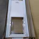 Ideal Pet Products Aluminum Pet Patio Door, Adjustable Height 77-5/8" to 80-3/8", 7" x 11-1/4" Flap Size, White