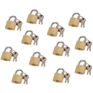12 Small Mini Metal Padlocks Mini Brass Tiny Box Locks Keyed Jewelry 20mmX12