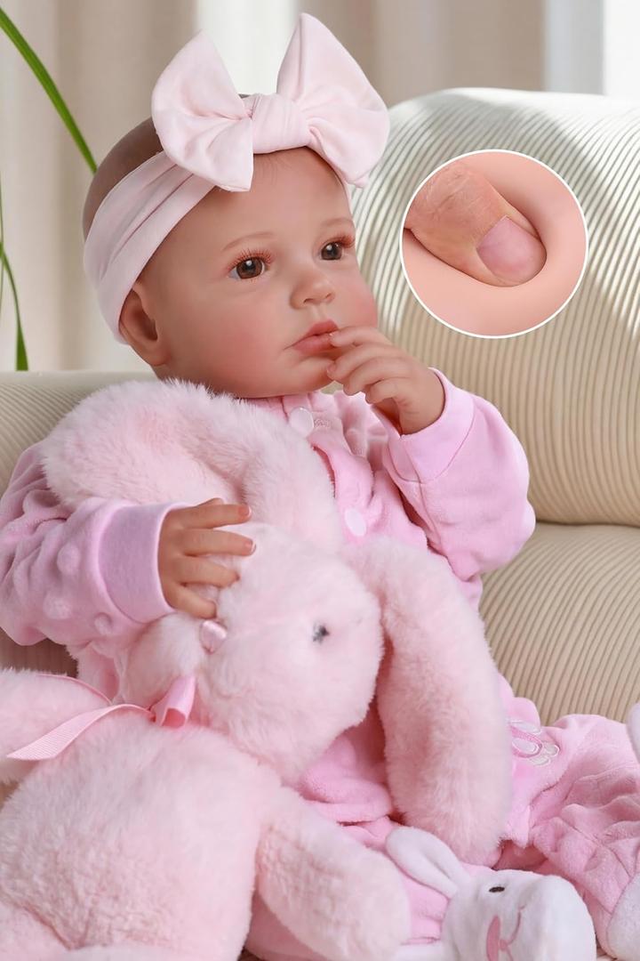 BABESIDE Reborn Baby Dolls - 20-inch Cute Soft Vinyl Realistic Baby Doll Real Life Baby Dolls with Complete Accessories Perfect for Cuddling, Playtime, and Gift Giving