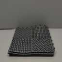 MYFAMIREA Modular Interlocking Cushion 12 Pack 11.8" x 11.8" Rubber Floor Tiles Non-Slip Splicing Drainage Mats for Deck, Pool, Shower, Patio, Balcony, Bathroom, Kitchen, Yard (1 Rows Dots, Dark Gray)