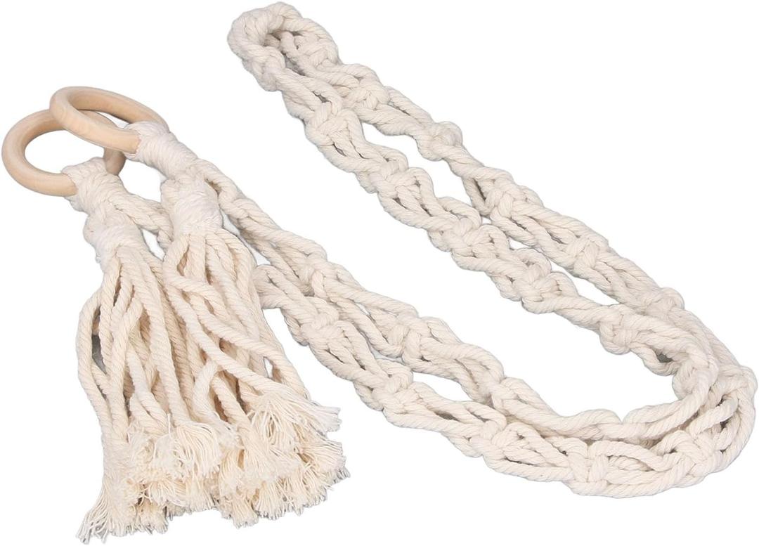 Soft Toy Organiser Chain for Hats, Clothes Accessories, Comfortable Stuffed Toy Hanger with Materials, Multifunctional Space Saving Design (Beige)